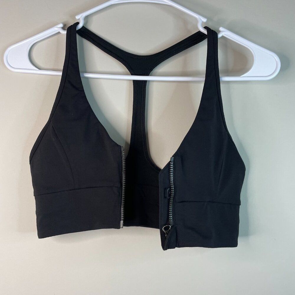 Lululemon Zipper Cool to Street Racerback Sports Bra Black No Tag Size 4 - Picture 9 of 11